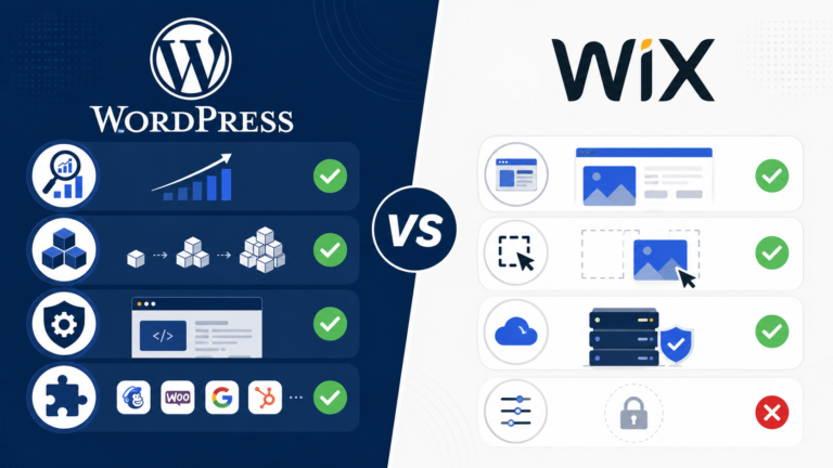 WordPress vs Wix para empresas en 2026: comparativa completa